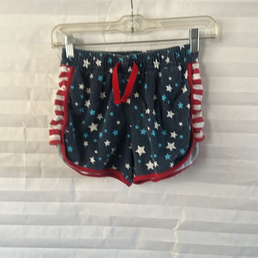 Celebrate Girls Size Large Red White Blue Elastic Waist Casual Shorts